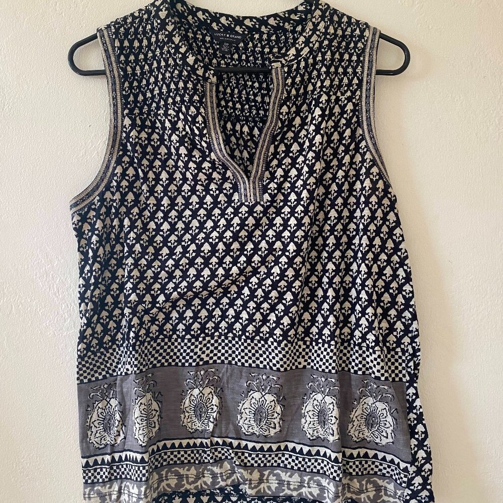 Lucky Brand Black and White Tank Top